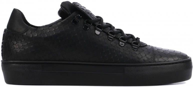 Nubikk Jagger Python leren sneakers zwart
