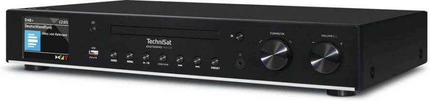 TechniSat digtale radio DAB+ DigitRadio 143 CD V3(Zwart )