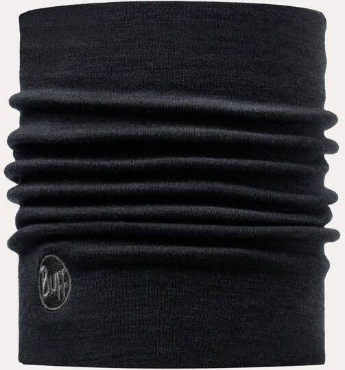 Buff Heavyweight Merino Wool Nekwarmer Zwart/Donkergrijs