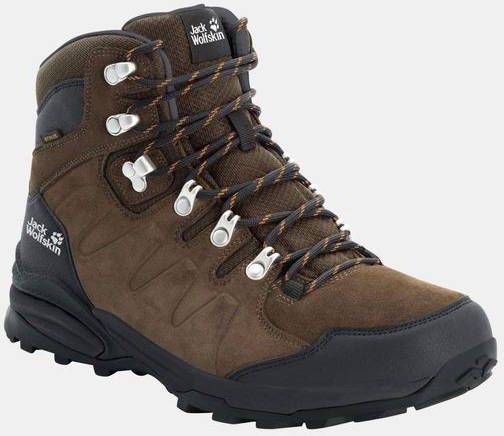 Jack Wolfskin Refugio Texapore Mid Wandelschoen Donkerbruin/Donkergrijs