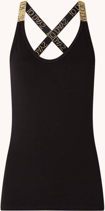 10DAYS The Wrapper top met logoband en lurex