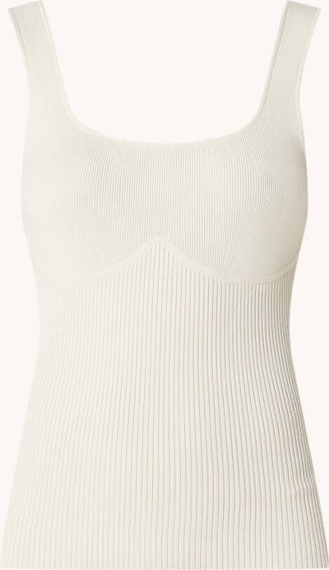 BA&SH Oxmo fijngebreide tanktop met ribstructuur