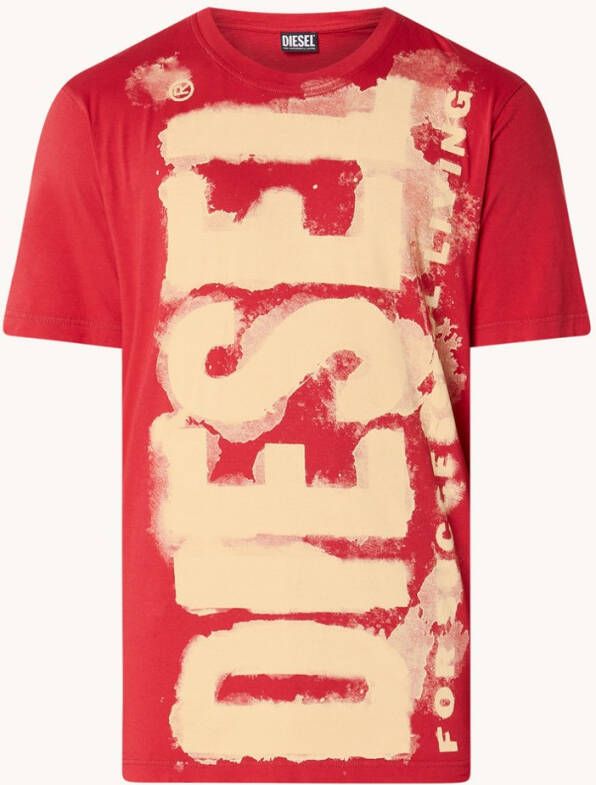 Diesel T Shirts , Rood, Heren