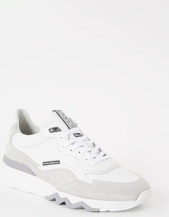 Floris van Bommel De Zager 02.15 sneaker van leer en suè, de details