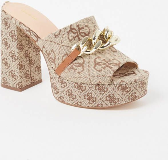 Guess Sandalen met hoge hakken , Beige, Dames