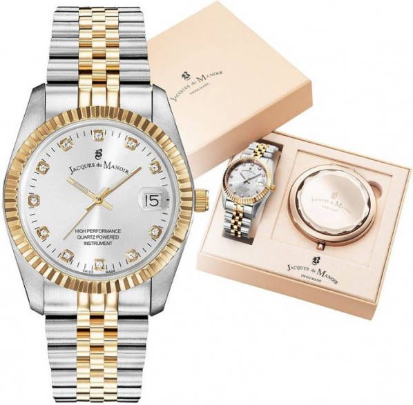 Jacques du Manoir Inspiration horloge en spiegel in giftset NRO.07DBK_RG