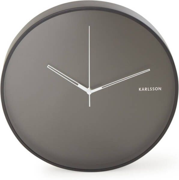 Karlsson Wandklokken Wall clock Hue metal Zwart