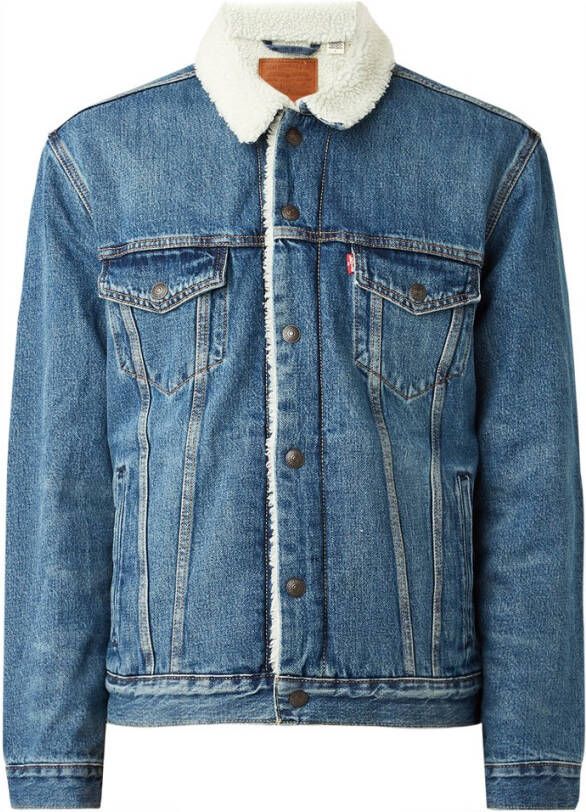 Levi's Levis 36137 0005 Exbf Sherpa Jacket AND Jackets Women Denim Medium Blue
