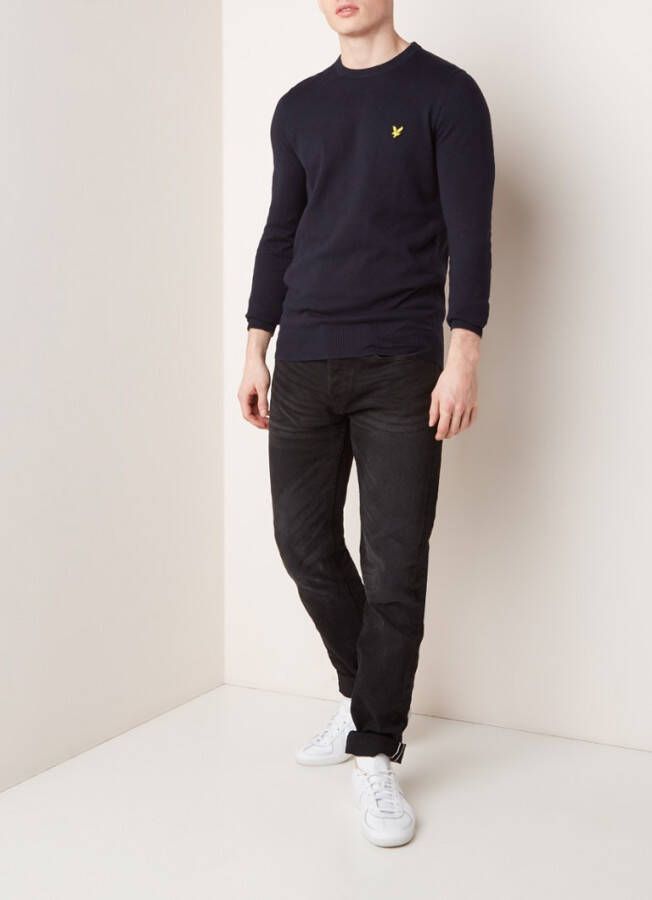 Lyle and Scott Maglione uomo crew neck cotton merino jumper kn400vc.z27