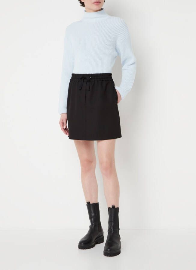 Marc O'Polo Midirok in wolblend met striksluiting