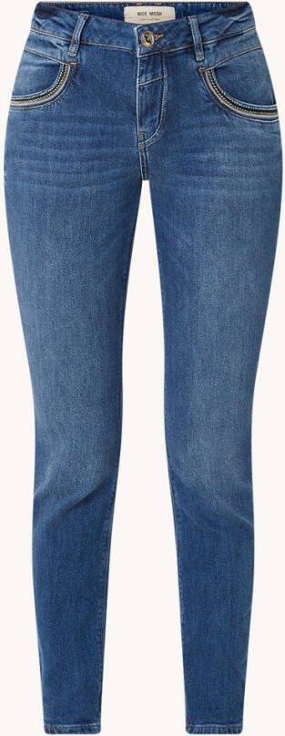 MOS MOSH Naomi Adorn straight fit jeans met borduring