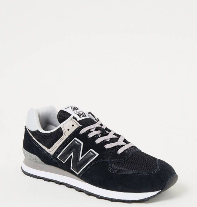 New Balance 574 sneaker met suè, de details