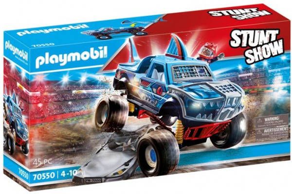 Playmobil ® Constructie speelset Monster Truck haai(70550 ), Stuntshow(45 stuks )