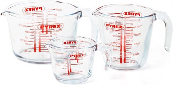 Pyrex Maatbeker, Set van 3 Stuks | Classic Prepware