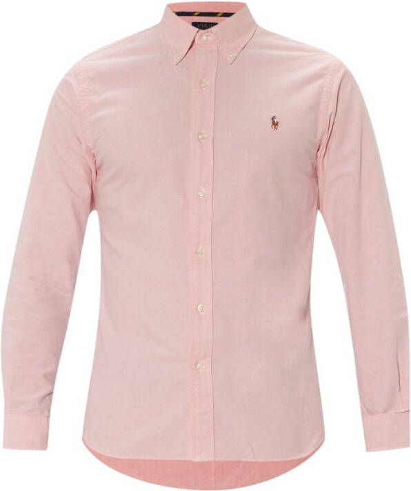 Ralph Lauren Slim fit overhemd in roze met fijn motief