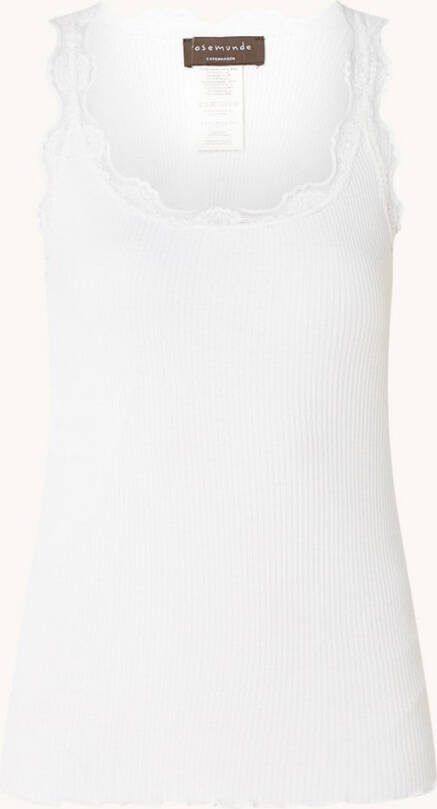 Rosemunde Babette tanktop in zijdeblend met kant