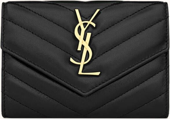 Saint Laurent Cassandre Matelassé, Small Envelope portemonnee van quilted kalfsleer