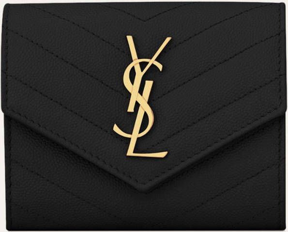 Saint Laurent Cassandre Portemonnee van kalfsleer