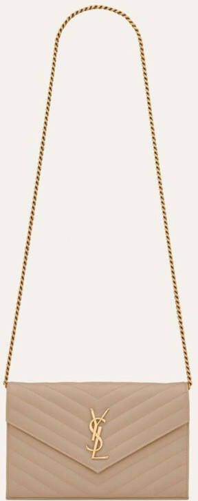 Saint Laurent Cassandre portemonnee van kalfsleer met afneembare schouderriem