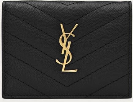 Saint Laurent Cassandre portemonnee van quilted kalfsleer