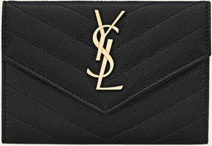 Saint Laurent Cassandre Small portemonnee van kalfsleer