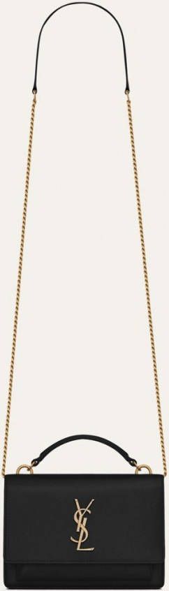 Saint Laurent Sunset portemonnee van kalfsleer met schouderband