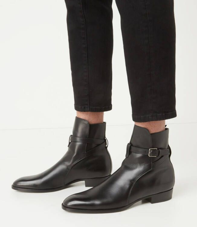 Saint Laurent Wyatt Jodhpur enkellaars van kalfsleer
