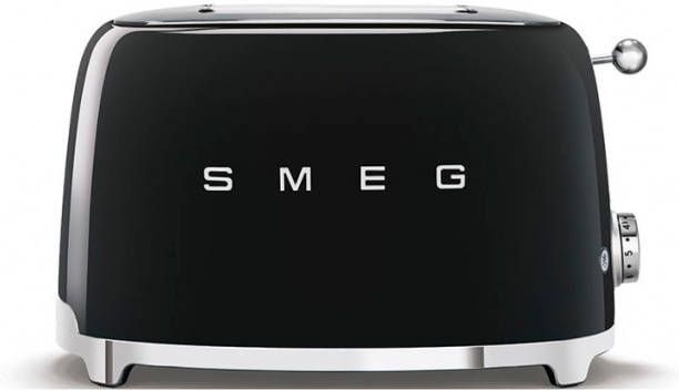 SMEG TSF01BLEU 50&apos, s style broodrooster 2X2 geschikt voor twee sneetjes brood, Zwart