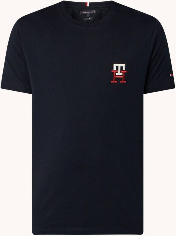 Tommy Hilfiger T shirt van biologisch katoen met logoborduring