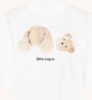 Palm Angels T shirt in Cotone Stampa Bear , Wit, Heren online kopen