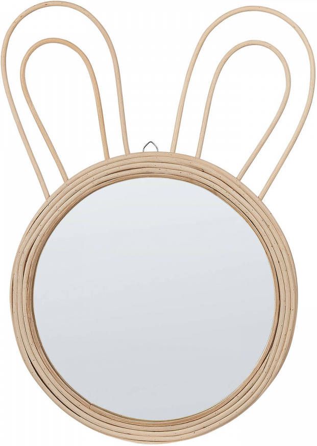 Beliani Golong Wandspiegel natuurlijk rotan