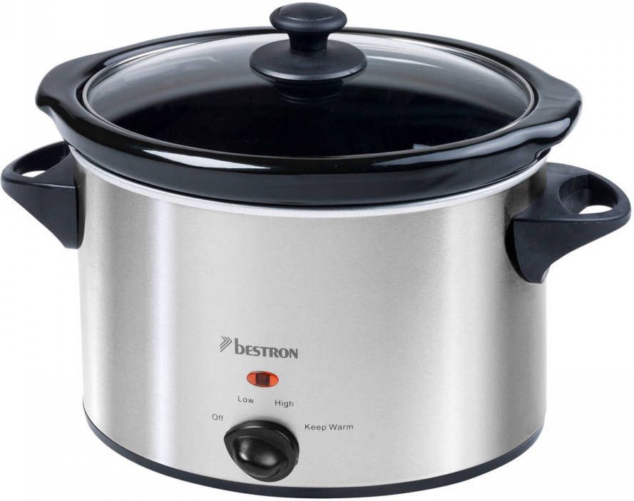 Bestron Slowcooker ASC350 180 W 3, 5 L roestvrij staal