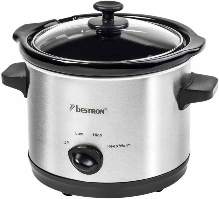 Bestron Slowcooker Asc150 120 W 1, 5 L Roestvrij Staal