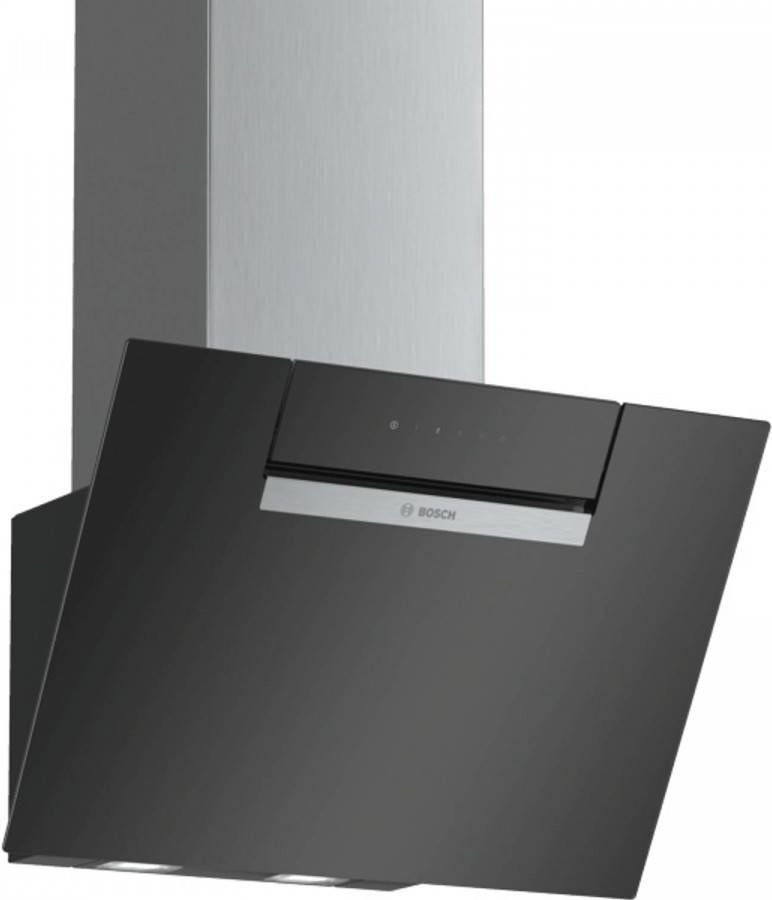 Bosch DWK67EM60 wandschouw afzuigkap schuin design met intensiefstand en randafzuiging