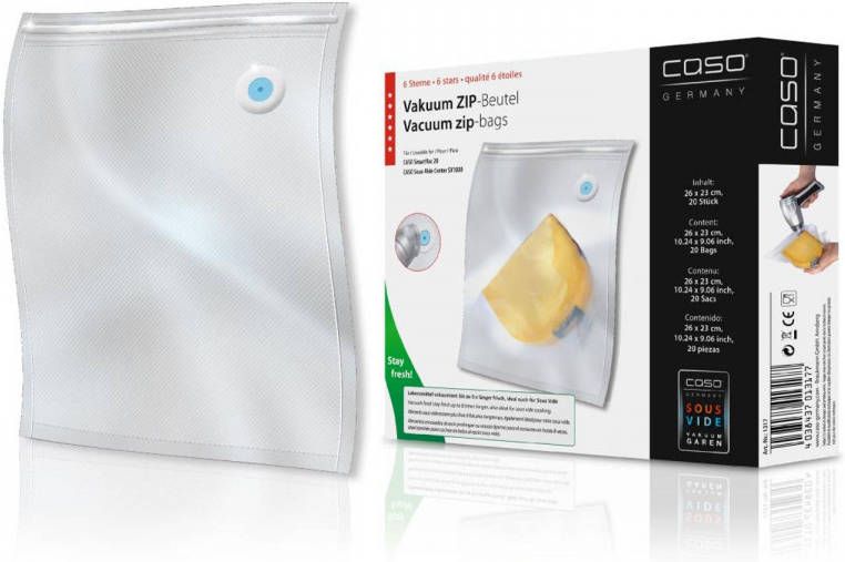 Caso Zip lock Zakjes 26cmx23cm 20 Stuks