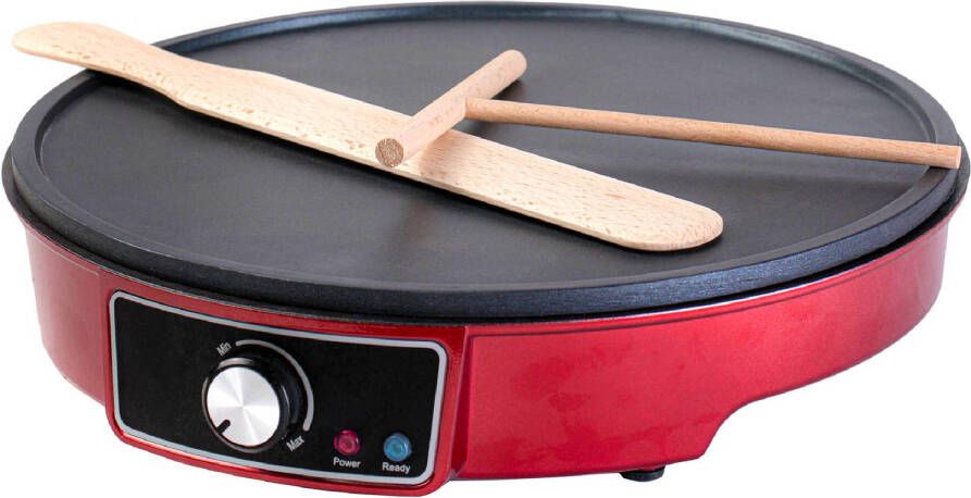 Gadgy Crêpe Maker Regelbare Thermostaat Pannenkoekenmaker 1000w Spatel En Deegverdeler Ø 30 Cm