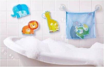 Haba Badspeelgoed Dierenpuzzel inclusief opbergnet(11 delig )