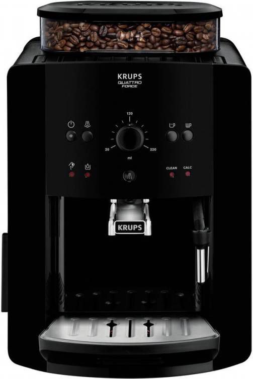 Krups Volautomatisch koffiezetapparaat EA8110 Arabica Quattro Force, 1450 w, watertankcapaciteit 1, 8 liter, pompdruk 15 bar