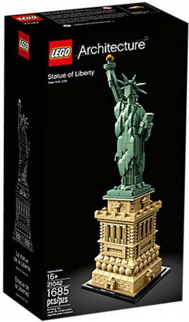 Lego 21042 Architecture Vrijheidsbeeld Model Bouwset, New York Display en Verzamelmodel voor Volwassenen