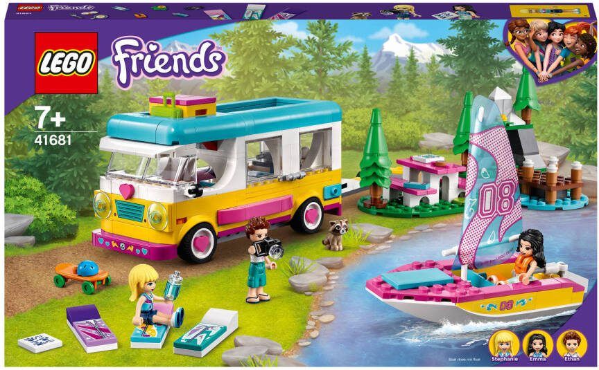 Lego Vrienden Bos Camper Bestelwagen en Zeilboot Set(41681 )