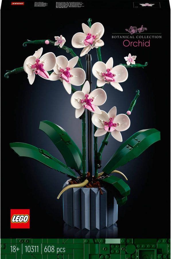 Lego 10311 Orchidee Modelbouw Set voor Volwassenen, Bouwpakket voor Creatieve Hobby's, met Decoratieve Planten voor in Huis