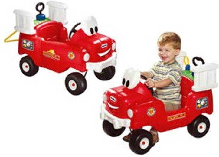 Little Tikes Loopauto Spray and Rescue brandweerauto rood