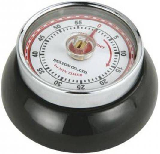 Zassenhaus Magnetische Kookwekker Zwart Retro collection