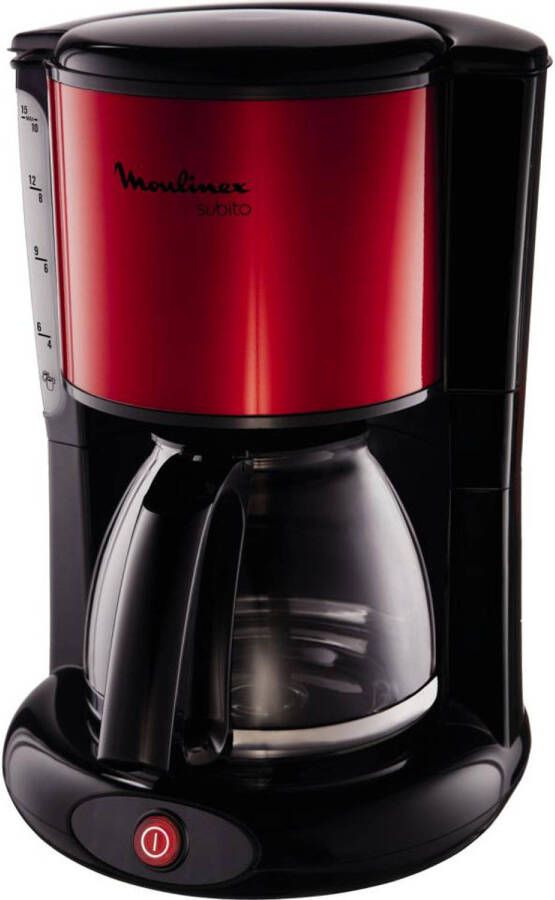 Moulinex FG360D Koffiezetapparaat Rood Metallic Zwart