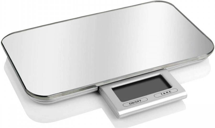 Pebbly Keukenweegschaal Slim 23 X 13 Cm Polypropyleen Zilver
