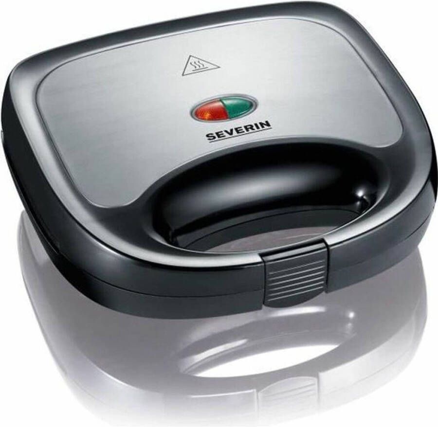 Severin Tosti Apparaat Sandwichtoaster 600W Geborsteld RVS zwart