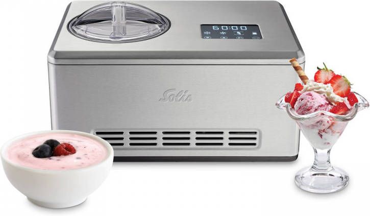 Solis Gelateria Pro Touch 8502 Ijsmachine En Yoghurtmaker Rvs Zilver