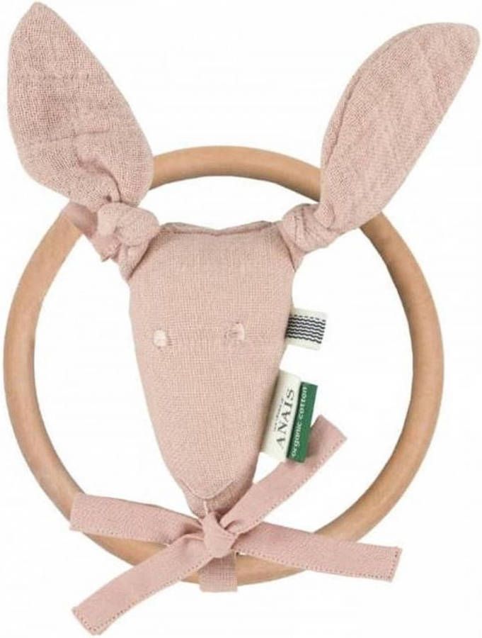 Les Reves d Anais Baby Accessoires Rattle Kangaroo Roze