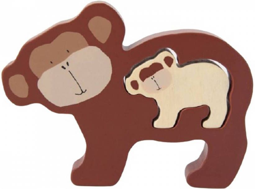 Trixie Vormenpuzzel Mr. Monkey 10 X 13 Cm Hout Bruin 2 Stuks
