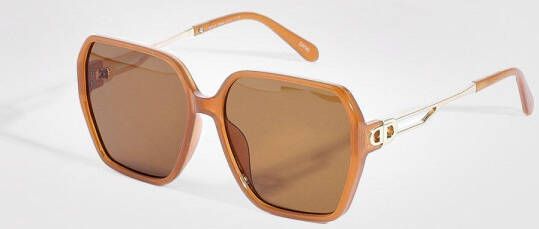 boohoo Grote Donker Oranje Zonnebril, Burnt Orange